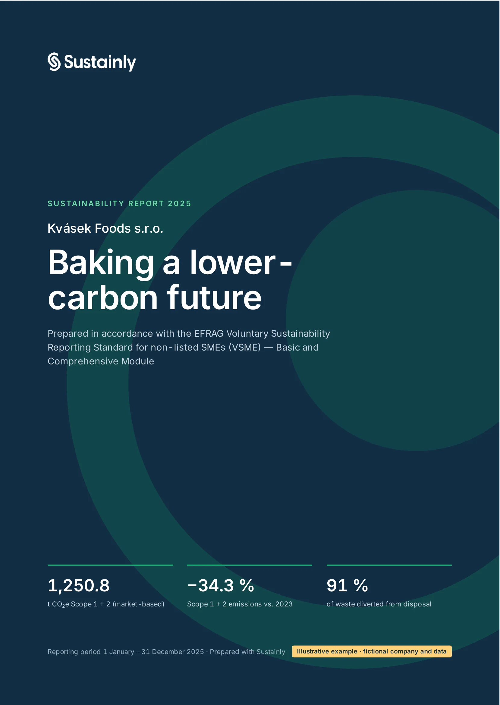 Cover of a VSME ESG sample report