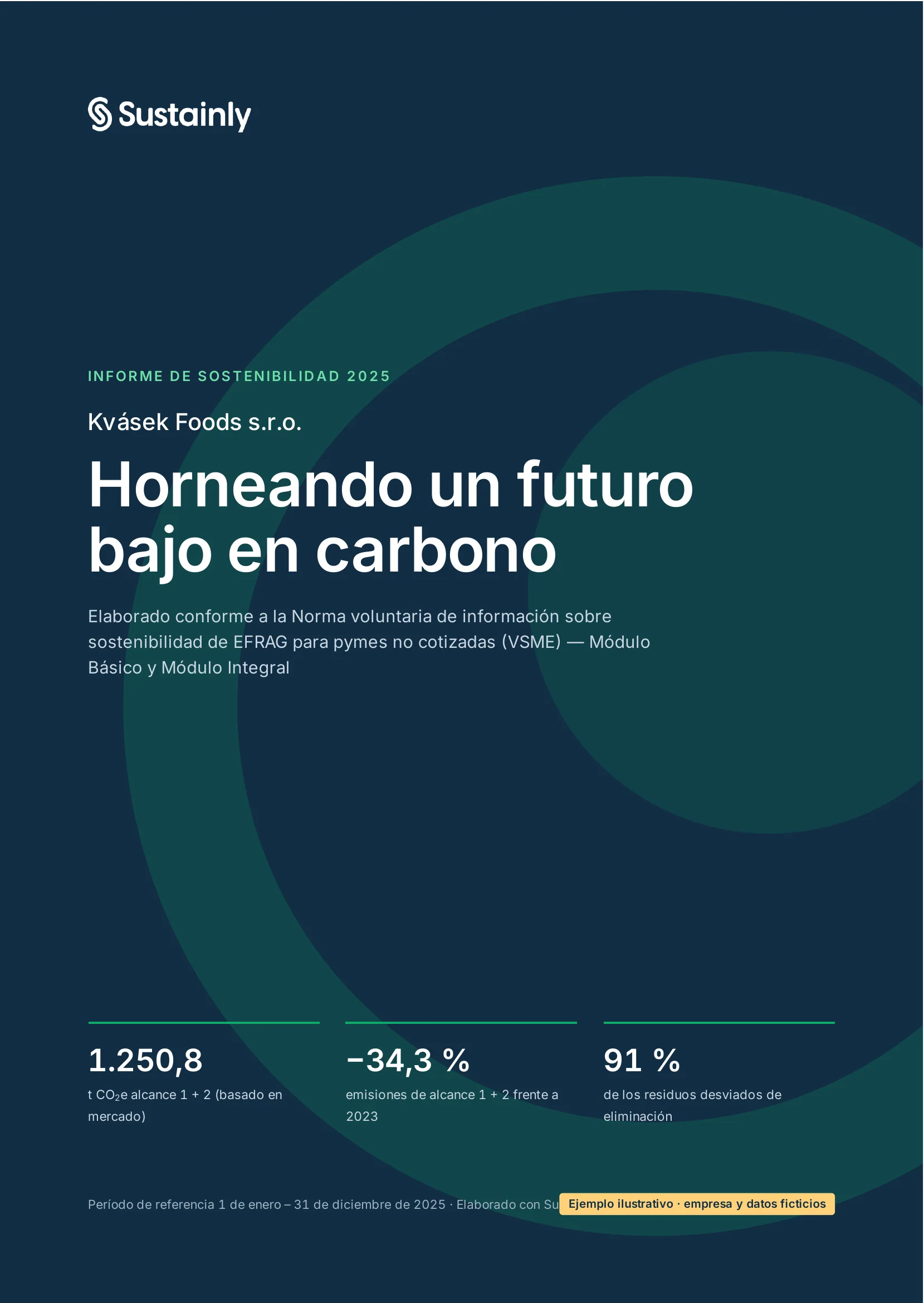 Portada de un informe DEMO ESG VSME